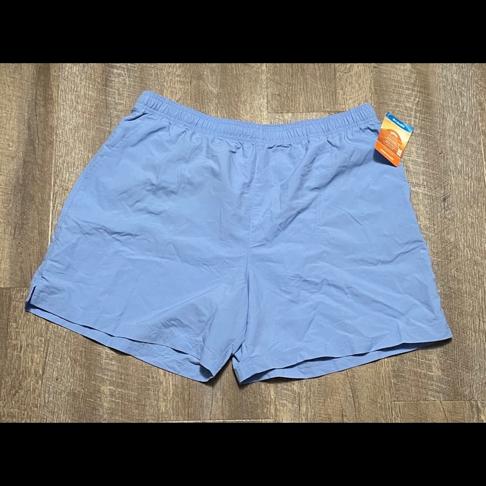 Columbia Omni shade women’s short light blue Sz 1x